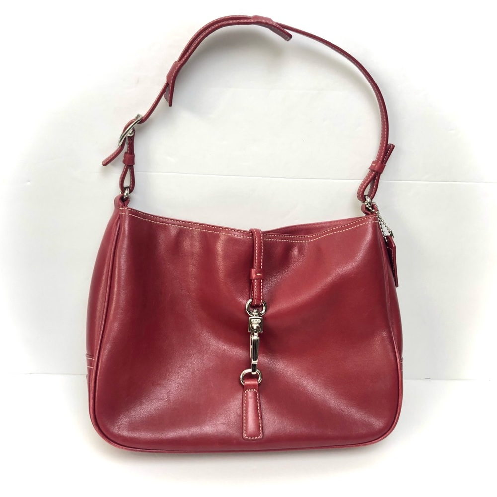 Coach Red Leather Shoulder Bag